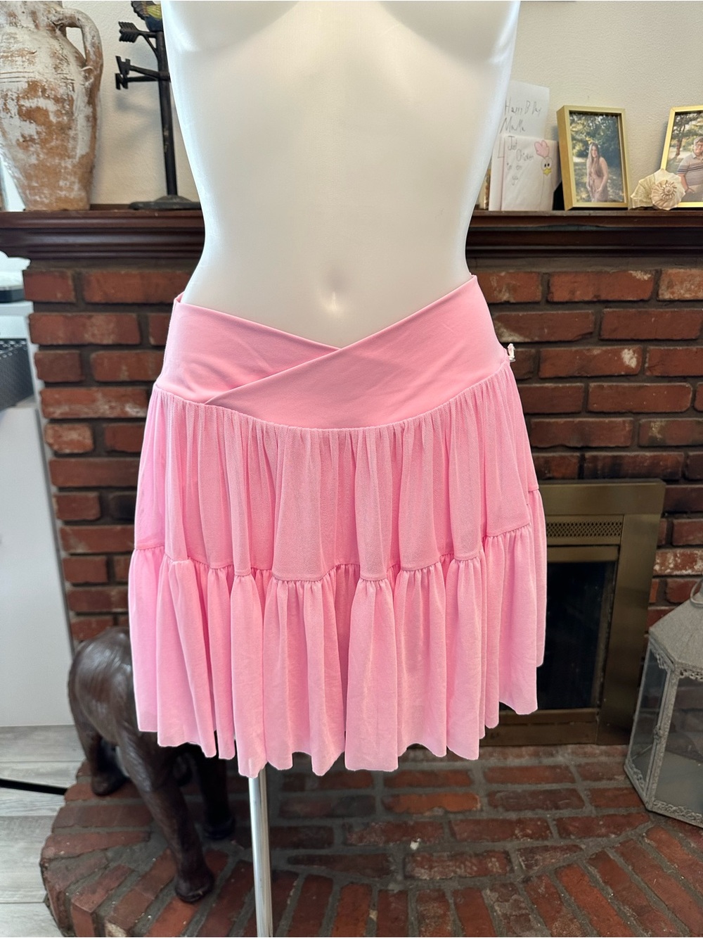 Blogilates Pink Ballerina Skort with Crossover Waistband -large